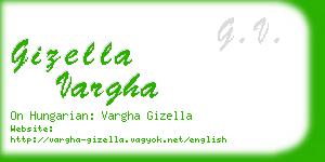 gizella vargha business card